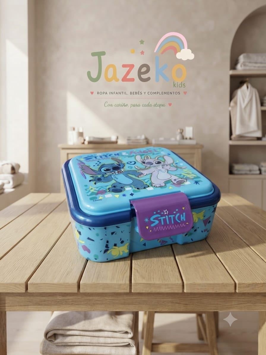 Sandwichera Stitch Suprema con 3 compartimentos